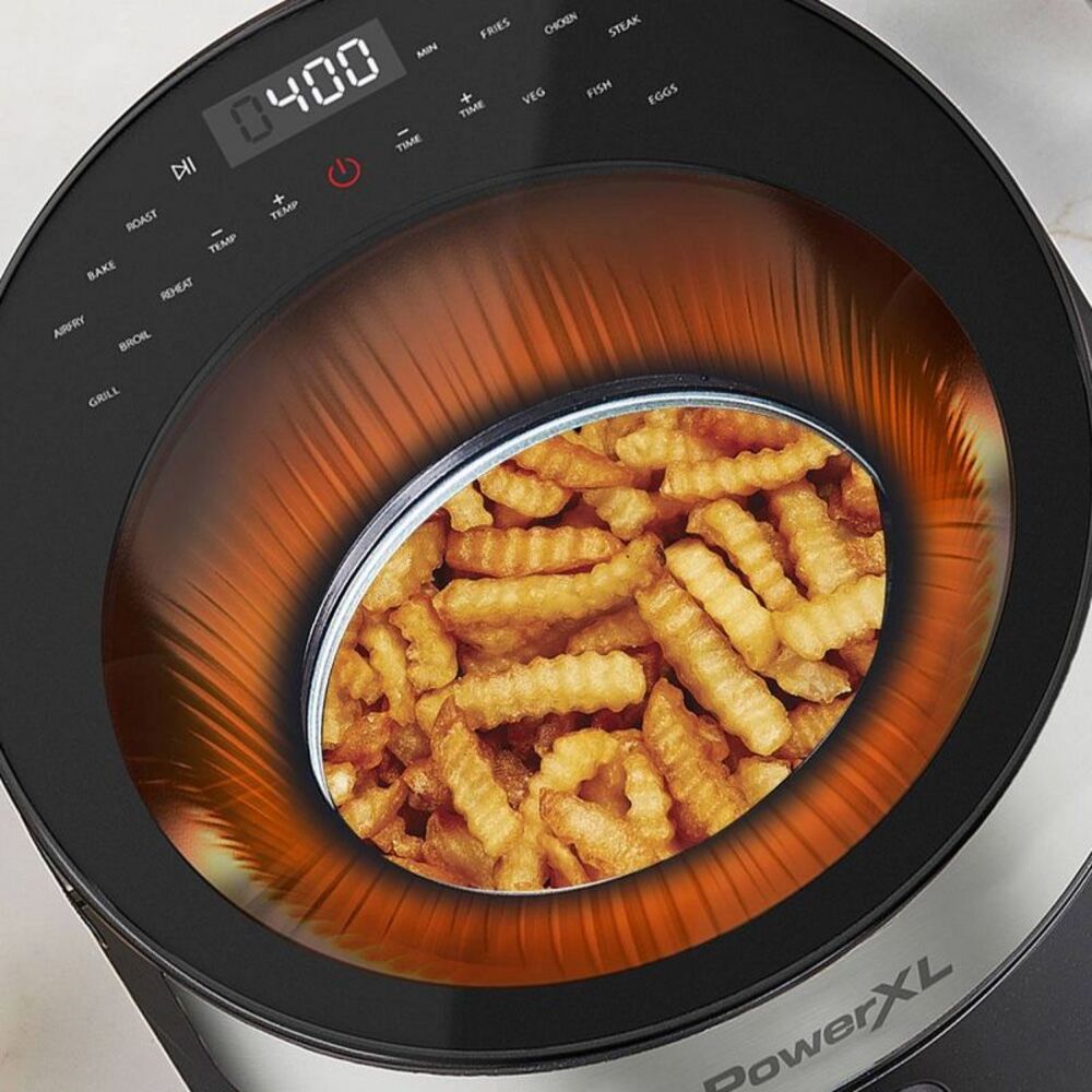 Open Box - PowerXL -  5.3QT Air Fryer 360 Supercharged Hot Windo Black - Picture 6 of 7